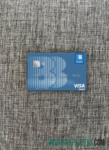 Cartão de débito Visa do Georgia Basis Bank Photolook Front modelo